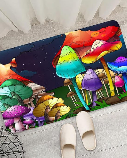 Mushroom Rugs for Bedroom Small Fantasy Mushroom Prints Rugs for Bedroom Mushroom Area Rugs for Girls Bedroom for Home Dining Living Room Rugs, 2'×3' - LeafyLoom