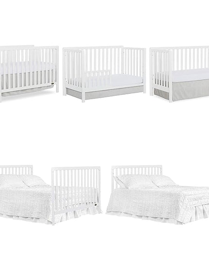 Nursery Essentials Bundle of Dream On Me Ridgefield 5-in-1 Convertible Crib, Dream On Me Ridgefield Changing-Table, with a Dream On Me Honeycomb Orthopedic Firm Fiber Standard Crib Mattress - LeafyLoom