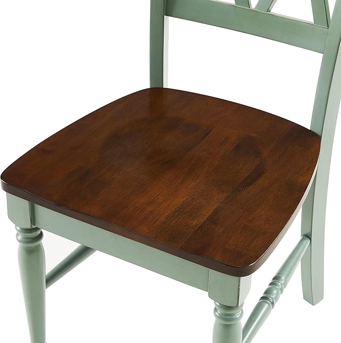 Crosley Furniture Shelby Dining Chairs (Set of 4), Distressed Teal - LeafyLoom