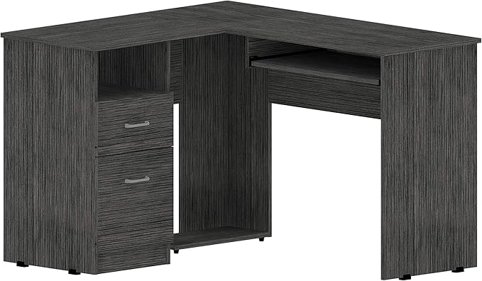 NicBex Kimberly-DW-00052-LWJ Home Office Desks, 47.2"x41.3"x30.4", Gray - LeafyLoom