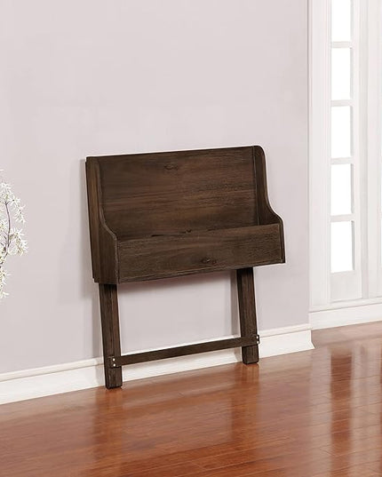 Linon Mable Folding Desk, Walnut - LeafyLoom