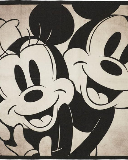 Gertmenian Disney Retro Classic Minnie Mouse Area Rug for Children & Teens Kids Home Decor for Girls & Boys 4x4 Square, Gray White, 31101 - LeafyLoom
