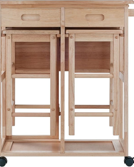 Winsome Wood Suzanne Kitchen, Square, Natural, Beech - LeafyLoom