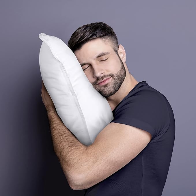 Utopia Bedding Bed Pillows for Sleeping (White), European Size, Set of 2, Hotel Pillows, Cooling Pillows for Side, Back or Stomach Sleepers - LeafyLoom