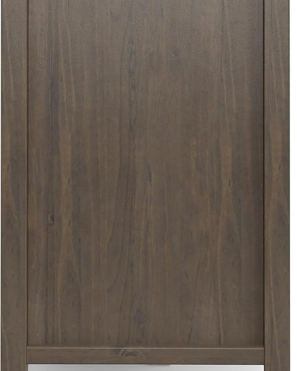 SIMPLIHOME Ela SOLID WOOD Wide Transitional Media Stand for TVs up to 60 inches for The Living Room and Entertainment Center, 53 inch, Smoky Brown - LeafyLoom