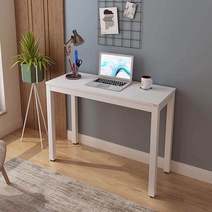 Need Small Computer Desk - 39 3/8'' Inches Heavy Duty Writing Desks, Simple Laptop Corner Table for Home Office,Dormitory AC3DW10060 - LeafyLoom