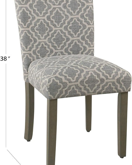 HomePop Parsons Classic Upholstered Accent Dining Chair, Pack of 2, Grey - LeafyLoom