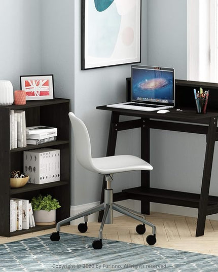 Furinno Pasir 3-Tier Open Shelf Bookcase, Dark Espresso - LeafyLoom