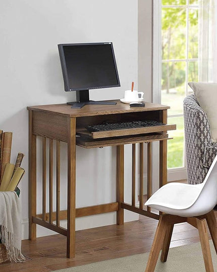 Convenience Concepts Designs2Go Mission Desk with Keyboard Drawer, Driftwood - LeafyLoom