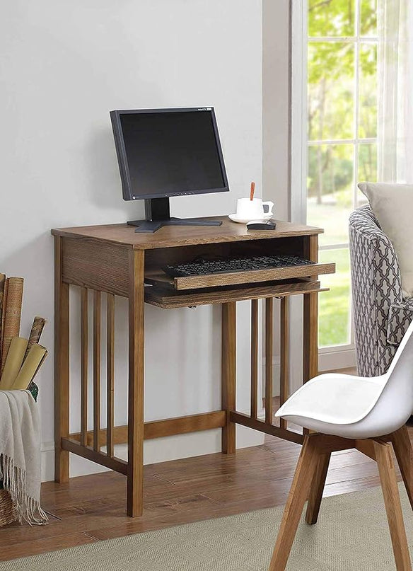 Convenience Concepts Designs2Go Mission Desk with Keyboard Drawer, Driftwood - LeafyLoom