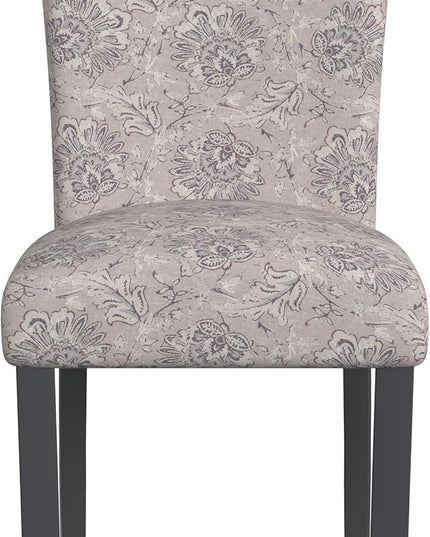 HomePop Classic Parsons Dining Chairs, Pack of 2, Linen Artistic Floral Print - LeafyLoom