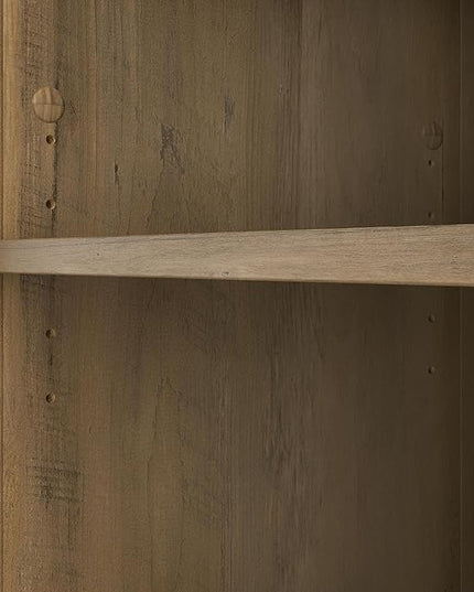 Bush Furniture Knoxville Farmhouse Stand for 75 Inch TV, Living Room Media Console with Storage, 65W, Reclaimed Pine - LeafyLoom