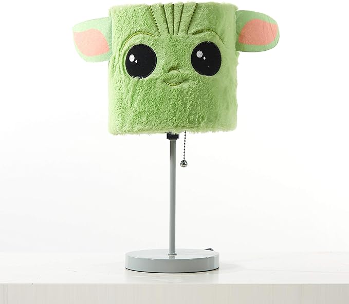 Idea Nuova Star Wars: The Mandalorian The Child Plush Shade Table Lamp, Green - LeafyLoom