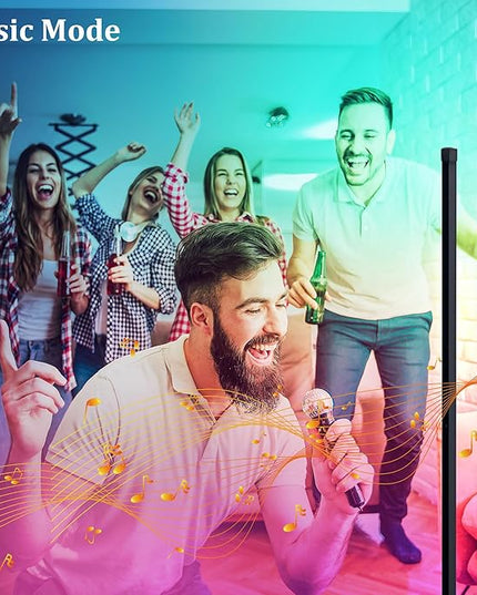 LED Floor Lamp Corner Mood Light RGB Color Changing Dimmable Music Sync with Remote Control for Living Room, Bedroom, Game Room, Party Decoration - LeafyLoom
