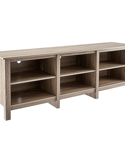 ROCKPOINT 70inch TV Stand Storage Media Console Entertainment Center,Driftwood - LeafyLoom