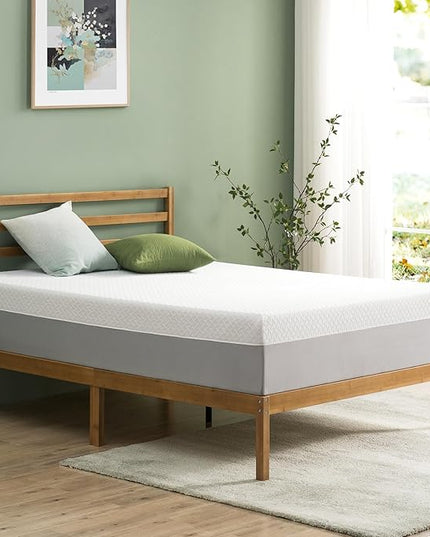 ZINUS 12 Inch Green Tea Essential Memory Foam Mattress [New Version], Twin, Fiberglass Free, Medium Feel, Breathable Airflow Memory Foam, Certified Safe Foams & Fabric, Mattress in A Box - LeafyLoom
