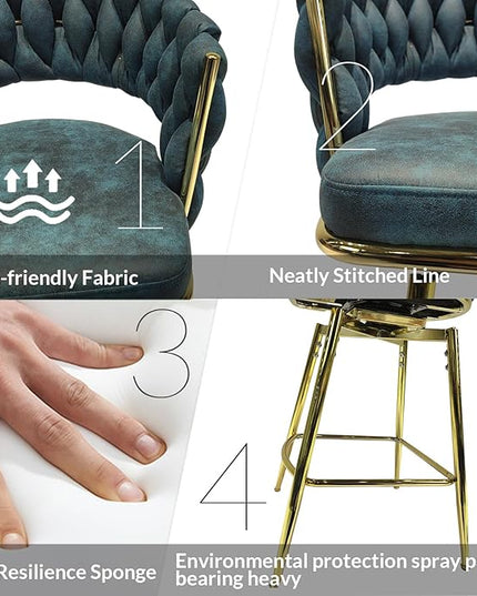 NicBex Haerin-SD-00362-LWJ Dining Chairs, 18.1"x18.1"x35.8", Blue - LeafyLoom