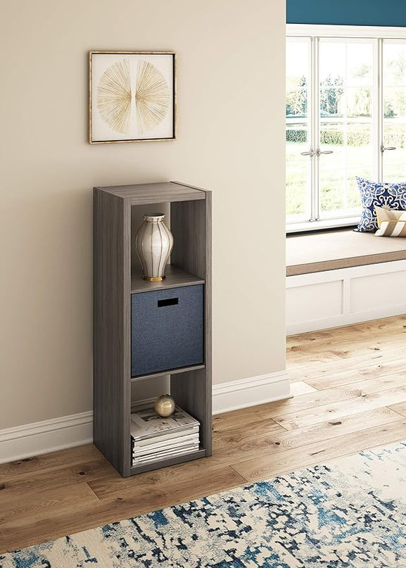 ClosetMaid 4546 Decorative Open Back 3-Cube Storage Organizer, Graphite Gray - LeafyLoom
