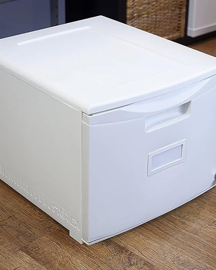 Storex 61271B01C File Cabinet, 1-Pack, White - LeafyLoom