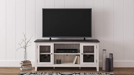 Signature Ashley Dorrinson Farmhouse TV Stand and Coffee Table Set - LeafyLoom