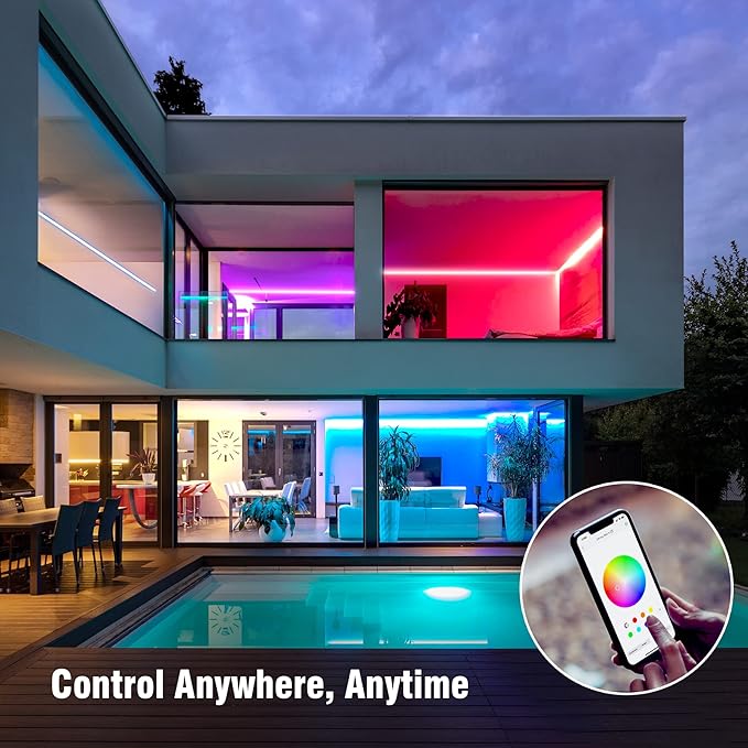 Sengled Smart Zigbee Multicolor Light Strip, 2M (6.56ft) Base Kit, Hub Required, Also Works with Alexa & Google Assistant, RGBW, Extendable, High Brightness, 1400Lumens (E1G-G8E) Sengled