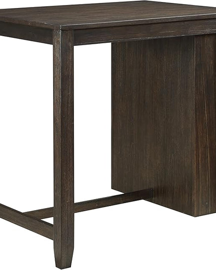 NicBex Small Dining Table for 2 Dining Modern Table and Chairs 3-Piece Pack Counter Height Set Table with Display Shelf USB Ports and 2X Counter Height Chairs, Cherry - LeafyLoom