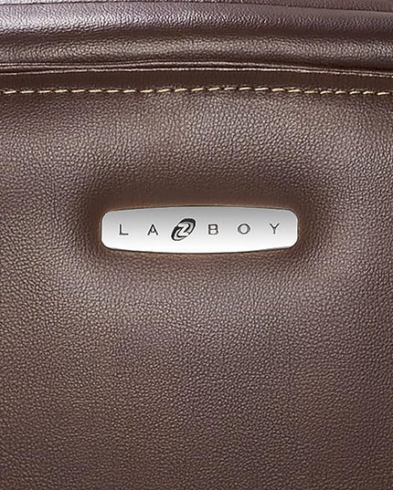La-Z-Boy Delano Big & Tall Executive Office Chair, High Back Ergonomic Lumbar Support, Bonded Leather, Brown - LeafyLoom
