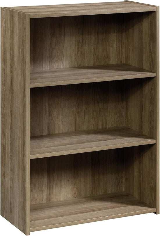 Sauder Beginnings 3 Bookcase/Book Shelf, L: 24.57" x W: 11.50" x H: 35.28", Summer Oak - LeafyLoom