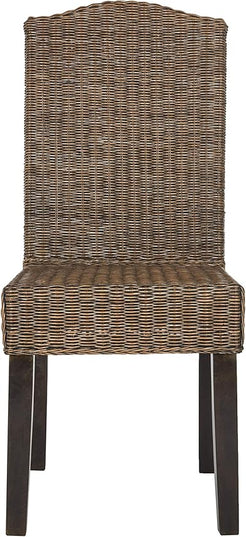 Safavieh Home Collection Odette Grey Wicker Dining Chair - LeafyLoom