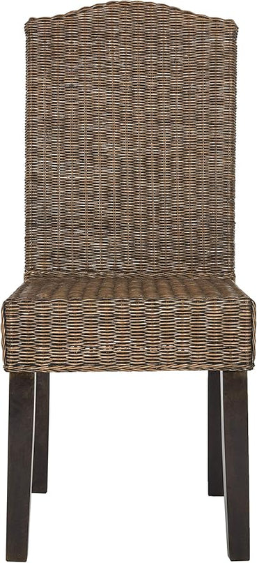 Safavieh Home Collection Odette Grey Wicker Dining Chair - LeafyLoom