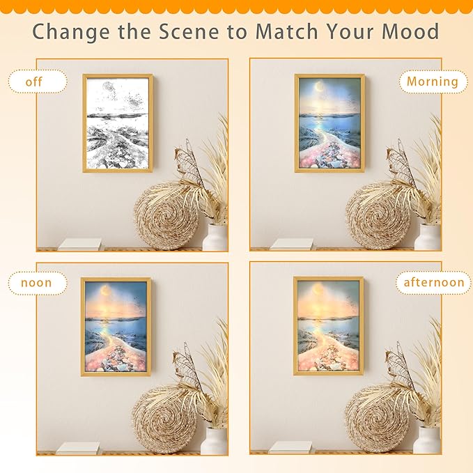 Light Up Painting Multicolor 3 Colors Table Wall Art Decor Lamp LED Desk Night Light Paint for Home Room Bedroom Office Decoration Housewarming(Original) - LeafyLoom