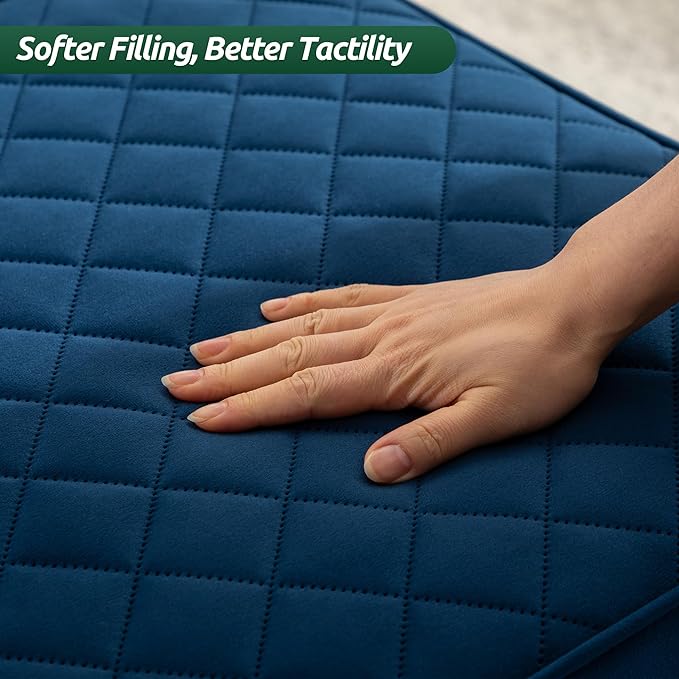 Sofa Bed, 4 in 1 Multi-Function Folding Ottoman Breathable Velvet Couch Bed with Adjustable Backrest Modern Convertible Chair for Living Room Apartment Office,Squared-Blue - LeafyLoom