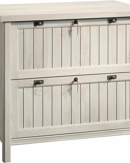 Sauder Costa Lateral File, Chalked Chestnut finish - LeafyLoom