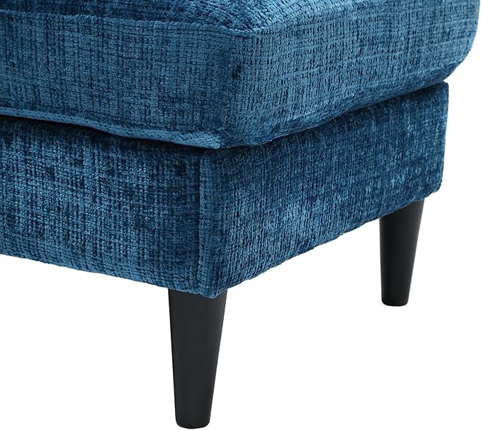 Convertible Sectional Sofa with Movable Storage Ottoman and Cupholders, 3 Seater L-Shaped Corner Couch,Chenille Upholstered Furniture w/Detachable Thicked Cushions for Living Room, Small Space - LeafyLoom