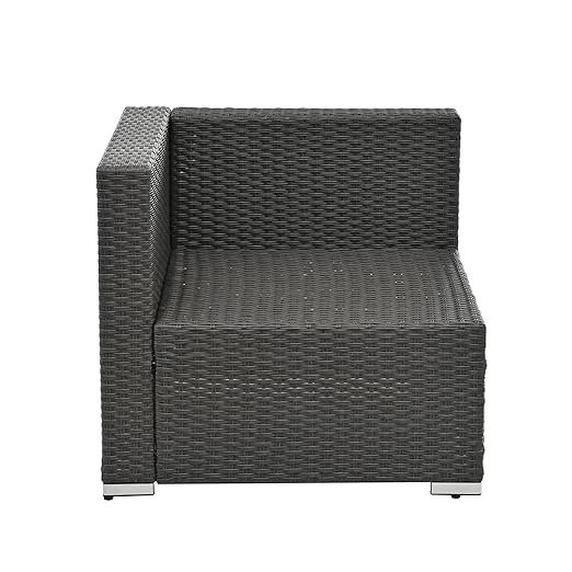 7 Piece Patio, Outdoor Furniture Sectional Sofa Rattan Wicker Conversation Set with Coffee Table and Water-resistant Cushion for Backyard Porch Balcony, B-Dark Gray d - LeafyLoom