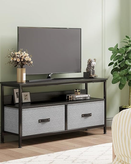IDEALHOUSE Dresser TV Stand 50 Inch Entertainment Center with Storage TV Stand for Bedroom Small TV Stand Dresser with Drawers and Shelves, TV & Media Console Table Furniture for Living Room, Grey - LeafyLoom