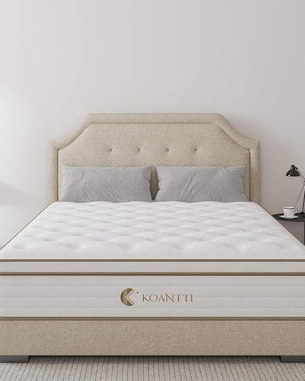 Full Size Mattresses,Hybrid 10 Inch Full Mattress in a Box,Memory Foam & Individually Pocket Spring for Pain Relief,Medium Firm White Full Mattresses,CertiPUR-US Certified. - LeafyLoom
