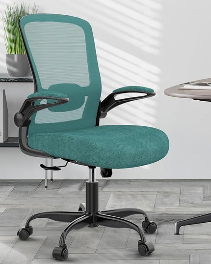 Office Chair, Ergonomic Desk Chair with Adjustable Lumbar Support, High Back Mesh Computer Chair with Flip-up Armrests-BIFMA Passed Task Chairs, Executive Chair for Home Office - LeafyLoom