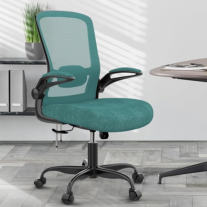 Office Chair, Ergonomic Desk Chair with Adjustable Lumbar Support, High Back Mesh Computer Chair with Flip-up Armrests-BIFMA Passed Task Chairs, Executive Chair for Home Office - LeafyLoom