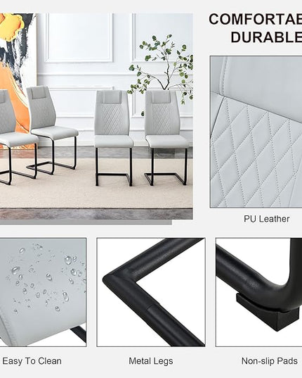 NicBex Haerin-SD-00322-LWJ Dining Chairs, 16"x16"x38", Light Gray - LeafyLoom