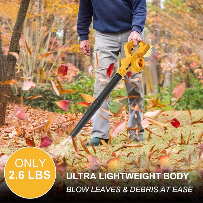 Cordless Leaf Blower for Dewalt 20V Battery Compact Air Blower for Lawn Care Leaf Blowing,Car,Corner Dust Clearing(Tool Only,No Battery) - LeafyLoom