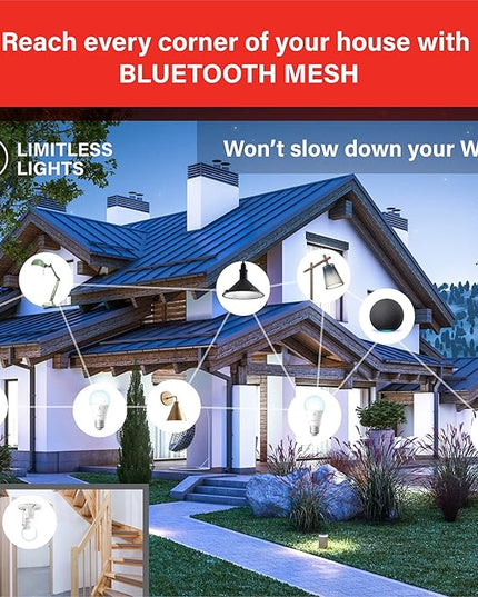 Sengled Alexa Light Bulbs, 75W Equivalent, S1 Auto Pairing with Alexa Devices, Smart Light Bulb that Work with Alexa, Bluetooth Mesh Smart Home Lighting, ‎Daylight 5000K, No Hub Required, 4-Pack Sengled