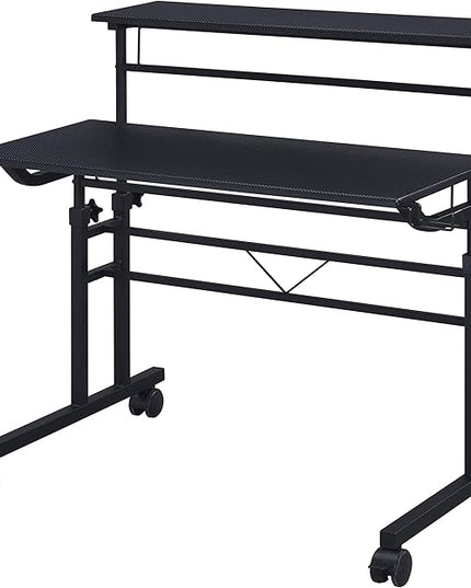 NicBex Laik-DW-00050-DX Desks, 35.25" W x 25" D x 28" H, Black - LeafyLoom