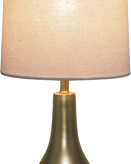 Simple Designs LT3303-GLD Tear Drop Table Lamp, Gold - LeafyLoom