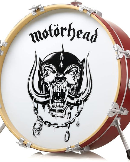 NUMSKULL Motorhead Logo 3D Drum Lamp - Desk Lamp for Bedroom, Office, Home, Study, Work - Official Motorhead Merchandise - LeafyLoom