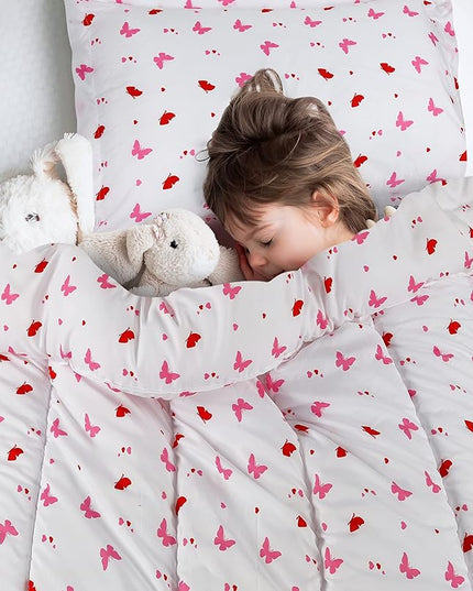 Utopia Bedding All Season Butterfly Comforter Set with 2 Pillow Cases, 3 Piece Soft Brushed Microfiber Kids Bedding Set for Boys/Girls, Machine Washable (Twin) - LeafyLoom