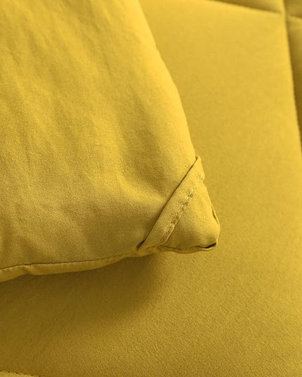 NTBAY Twin Comforter Set with Sheets, 5 Pieces Soft and Breathable Twin Bedding Set, Twin Bed in a Bag, Down Alternative Comforter Set Solid Color All Season, Kids Bedding Set, Yellow - LeafyLoom