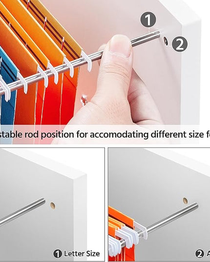 Yaheetech File Cabinet Vertical File Cabinets Mobile Letter Size File Storage Organizer Small Filing Cabinet Printer Stand for Home and Office White - LeafyLoom