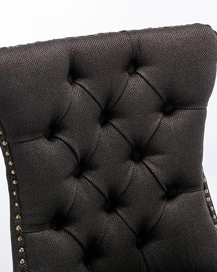 NicBex Haerin-SD-00111-LWJ Dining Chairs, 25.5"x19.7"x37.4", Natural Black - LeafyLoom