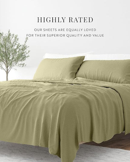Linen Market Bed Sheets for Queen Size Bed (Sage) - Sleep Better Than Ever with These Soft and Cooling Queen Sheets - Deep Pocket Fits 16" Thick Beds - 4 Piece Queen Sheet Set - LeafyLoom